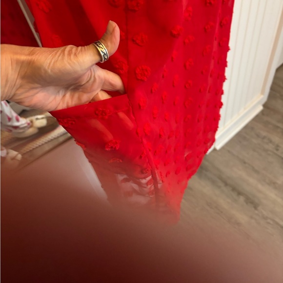 Red polka dot shift dress with pockets - Picture 5 of 8